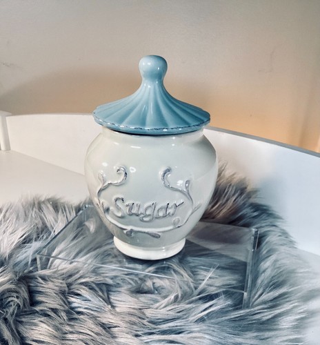 RARE Le Prairie Distressed Stoneware Canister Set by Creative Co-Op - Picture 7 of 10