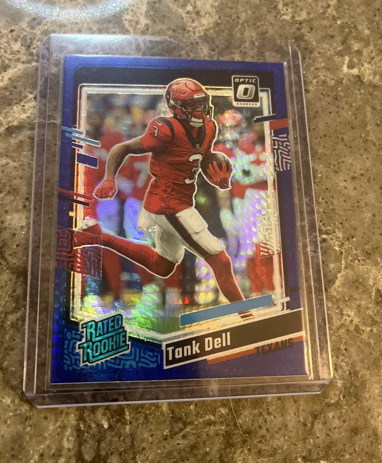 Tank Dell 2023 Panini Donruss Optic Blue Hyper Rated Rookie Texans RC #245