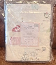 NEW Pottery Barn Kids Disney Princess Holiday Organic Twin 3pc Sheet Set