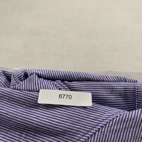 Polo de golf B Draddy para hombre mediano púrpura blanco a rayas elástico informal algodón - Imagen 14 de 14