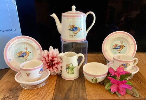 WEDGWOOD Beatrix Potter PETER RABBIT “New Look” 10 Pc TEA SET 2002 - Picture 12 of 13