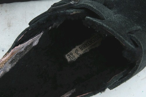 Birkenstock Boston Shearling Clogs Shoes Slip On Black Suede Women's 39 / 8 - Picture 9 of 12