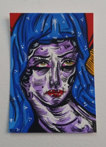 OOAK ACEO By ESS22, 3.5 x 2.5 in., Unframed, Mixed Media On Paper - Picture 6 of 6