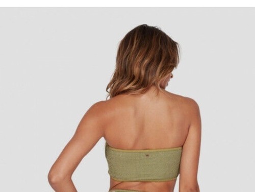 BNWT BILLABONG LADIES SUMMER HIGH BANDEAU TOP & SKIMPY HIKE SET MEDIUM (SAGE) - Bild 4 von 4