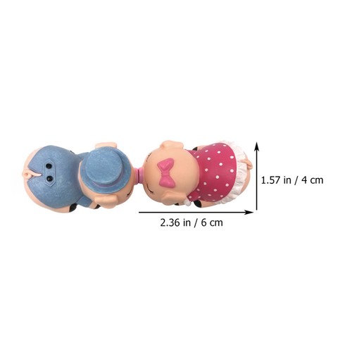 2 Pcs Kissing Pig Ornaments Figurine Sculpture Pigs Lovers Statue - Picture 3 of 12