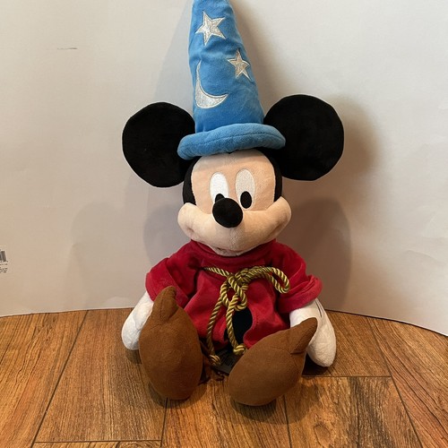 Disney Store Mickey Mouse Fantasia Sorcerers Apprentice Plush Toy 23” Stuffie - Picture 3 of 19
