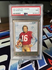 1991 Fleer PRO VISIONS #1 Joe Montana PSA 9 Mint San Francisco 49ers