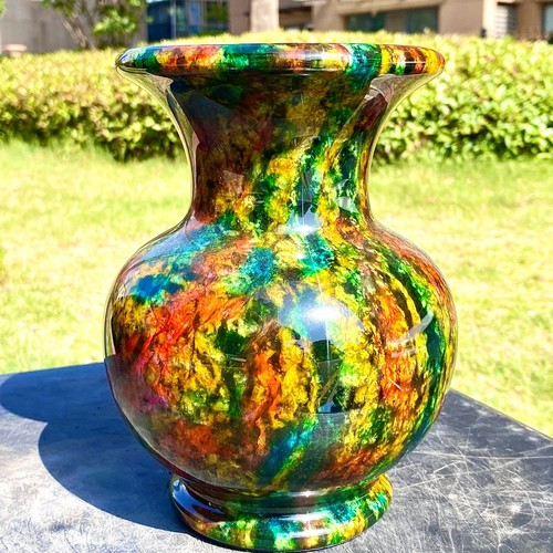 4.67LB Natural Colorful Jade Flower Vase Collection Decoration Treatment Stone - 第 12/22 張圖片