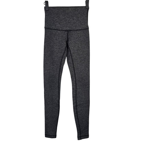 Lululemon Wunder Under High Rise Leggings grau Fischgrät Yogahose - Bild 1 von 4