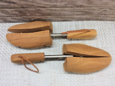 Wooden Shoe Trees Men's Size Large Pair Cedar Wood Forms Vintage