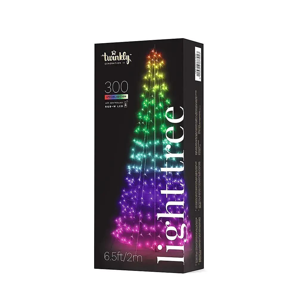 Twinkly - 300RGB+W LED 6.5' Light Christmas Tree, Multi, Wifi, App, Voice Active