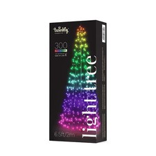 Twinkly - 300RGB W LED 6.5' Light Christmas Tree, Multi, Wifi, App, Voice Active