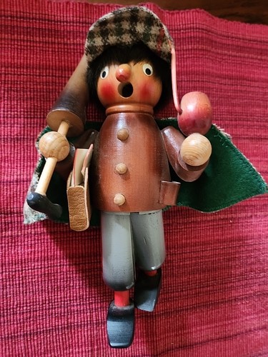 Vintage Steinbach Holz Räuchermann Sherlock Holmes