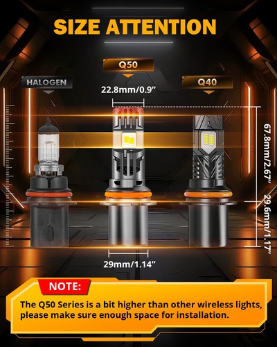 AUXBEAM Canbus 36000LM 130W 9007 LED Headlights/ 9145 H10 Fog Light White Yellow - Picture 8 of 17