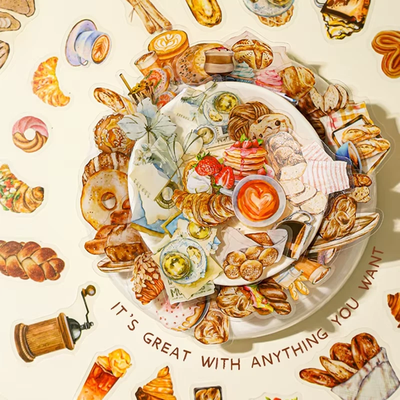 Mr. Paper 6Style 100Pcs/Bag Bread Baking Theme Tin Boxed Stickers DIY Handbook D - image 4 of 4