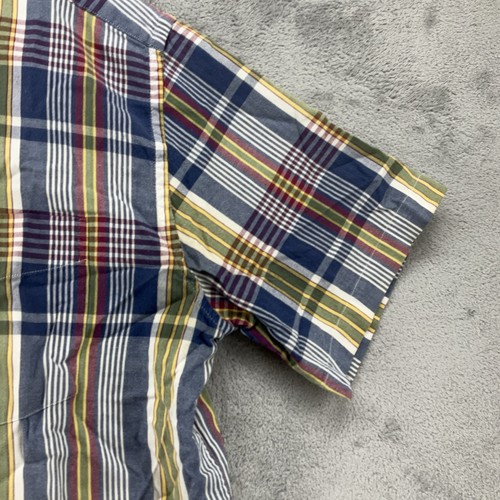 Tommy Hilfiger Shirt Mens Large Multicolor Plaid Button Up Designer Retro Preppy - Picture 6 of 14