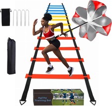 Soccer Speed Agility Training Set - 20FT Ladder 12/16 Sports Colorful