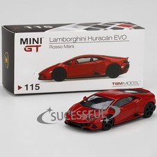 MINI‑GT #115 1:64 Lamborghini Huracan EVO Rosso Mars Red Diecast Supercar