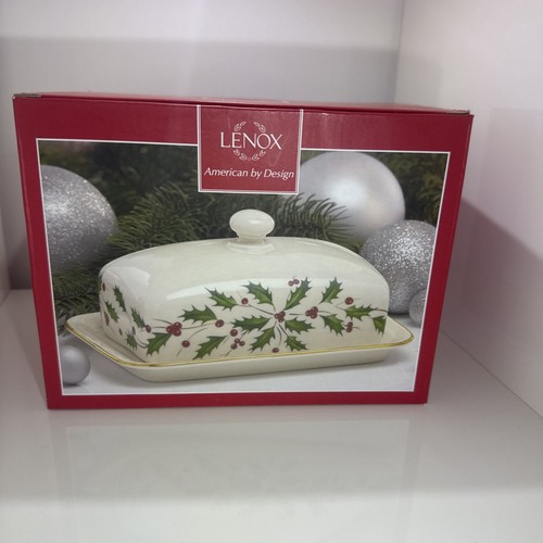 Lenox Holiday Covered Butter Dish New in Box - Picture 1 of 5