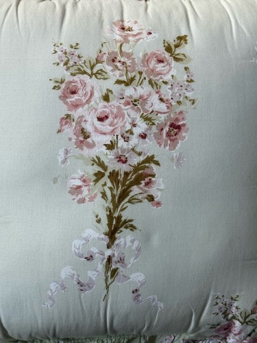 Rachel Ashwell *Simply SHABBY CHIC Decorative PILLOW Green BRAMBLE ROSE Vintage - Picture 3 of 9