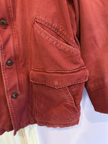 Vtg American Eagle Outfitters Chore Coat Mens L Flannel Lining Red Cotton - Picture 6 of 11