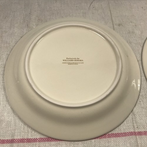 4 Williams Sonoma Tartan rot kariert Weihnachten 8,5" Salatteller Dessert Goldrand - Bild 11 von 13