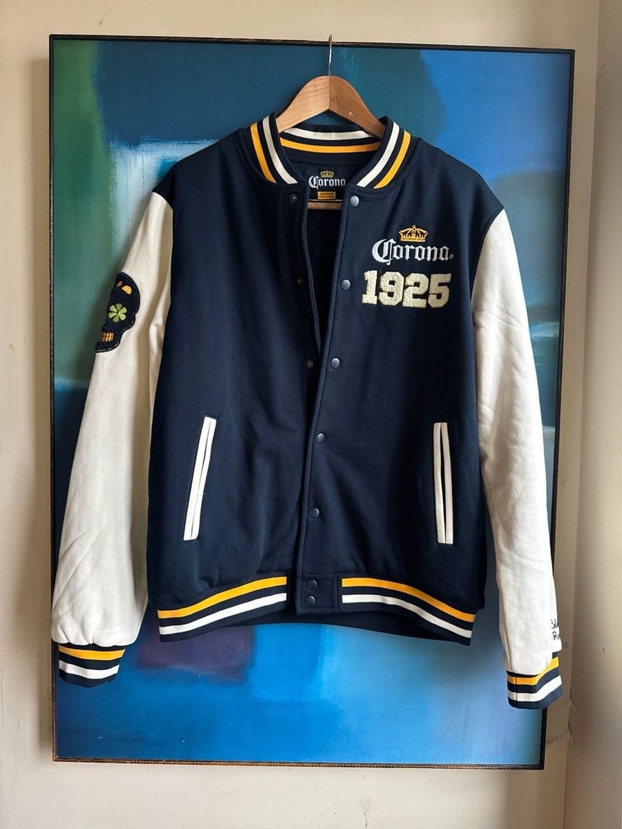 Corona Beer Día de los Muertos Sugar Skull Varsity Jacket, Size 