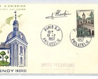 FRANCE 1957 FDC 8f Le Quesnoy SIGNED Designer *PHEULPIN* First Day Cover RF312