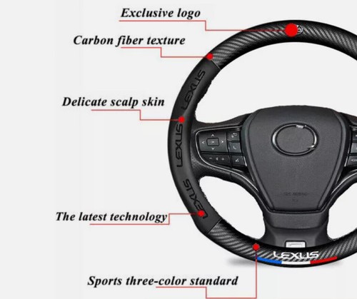 15" PU Leather+Carbon fiber Steering Wheel Cover For Audi Q2 Q3 Q4 Q5 Q6 Q7 Q8 - Bild 8 von 8