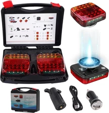 Magnetic Wireless Tail Lights for Trailer, Wireless Trailer Lights Kit