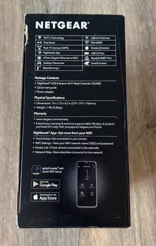 Netgear Nighthawk AX8 8-Stream WiFi Mesh Extender Router AX6000 - Photo 2/6