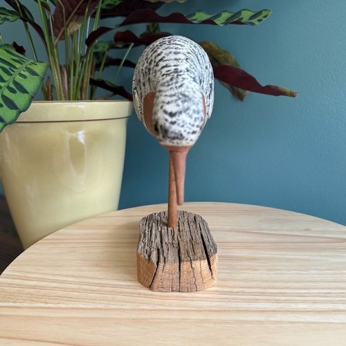 Vtg Hand Carved Avocet Shore Bird Harold McAllister Grasonville MD 1989 Signed - Picture 4 of 9