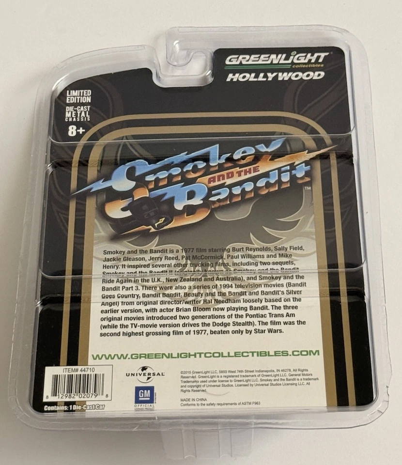 GREENLIGHT HOLLYWOOD Smokey And The Bandit 1977 PONTIAC T/A Limited Edition - Image 2 of 4