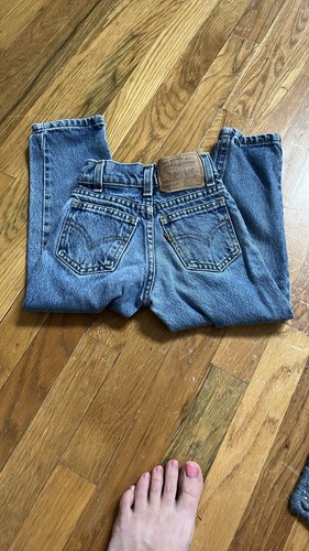 Vintage Kids Levi’s Jeans Slim 4 90s Orange Tab - Picture 2 of 5