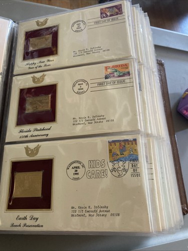Golden Replicas Of United States Stamps.Proof Replicas Of 22kt Gold (76 Stamps) - Picture 6 of 21