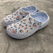 Crocs Crafted Floral Clog Blue Women's 10 Classic NWT