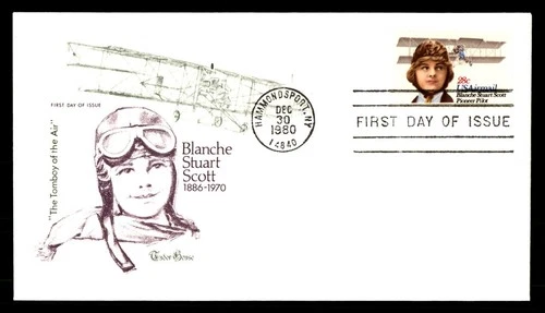 Mayfairstamps US FDC 1980 Blanche Stuart Scott Tomboy of Air First Day Cover aax