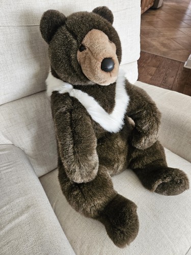 21” Douglas Cuddle Toys Black Asian Moon Bear Plush Stuffed Animal Vinyl Nose - Picture 2 of 5