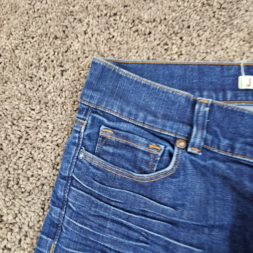 J Brand Jeans Womens 27 Bell Bottom Low Rise Dark Wash Stretch Denim USA 27x32 - Image 3 of 4