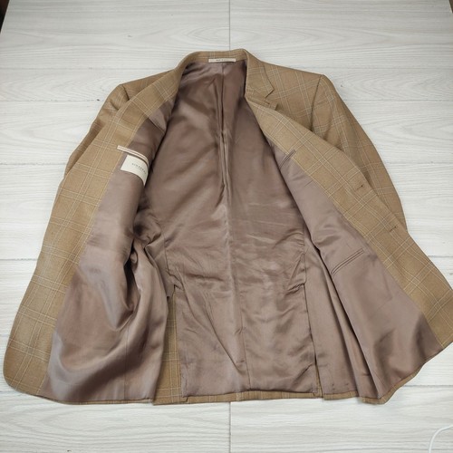Burberry London Blazer Sakko Kensington Herren 42R hellbraun Wolle Fensterscheibe 2 Knopf - Bild 6 von 15