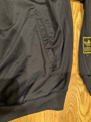 Vintage 80s Adidas ATP Track Jacket Men's Black and Yellow Size Large Button up. - Picture 11 of 13