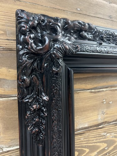 20 x 24 In Stock-Traditional compo XL ornate corners wood frame,distressed BLACK - Picture 5 of 11