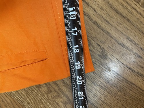 Anthropologie Cartonnier Women XL Wide Leg Crop Linen Blend Pull-On Pant Orange - Picture 5 of 11