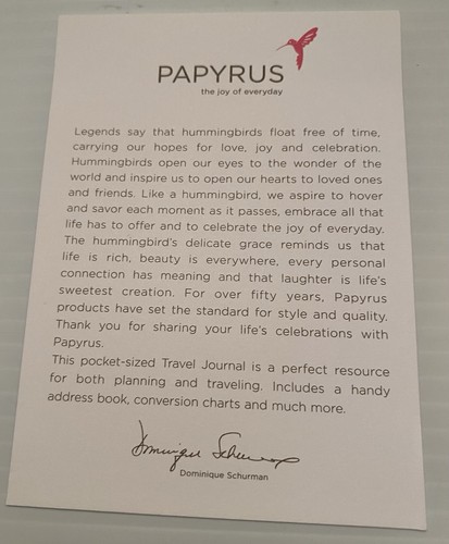 Papyrus Travel Journal World Map Diary Gift Christmas Vacation Cruise. NHH-705 - Picture 3 of 3