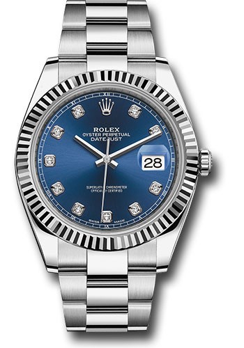 Rolex Datejust 41 Blue Diamond Dial on Oyster 126334 Complete 2026