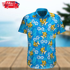 Pokemon Magikarp With Tropical Pattern Blue Color 2024 Trending Hawaiian Shirt