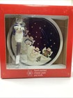 Sonoma Snowman Winter Holiday Cheese Plate & Knife Set NIB  9.25" Round Ceramic 