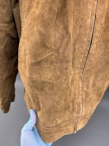 Vintage Dockers Herren Braun Wildleder Leder Full Zip Jacke Größe XXG - Bild 7 von 10