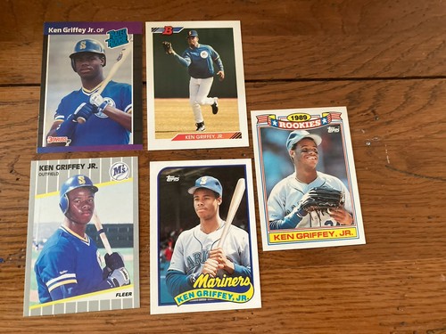 1989-1992 KEN GRIFFEY JR. LOT OF (5) ROOKIES (NRMT-MT) OR BETTER! PLUS 1 Extra !