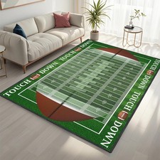 Football Rug for Bedroom,3'X5' Non-Slip Football Field Rugs,Sports Rug for Room